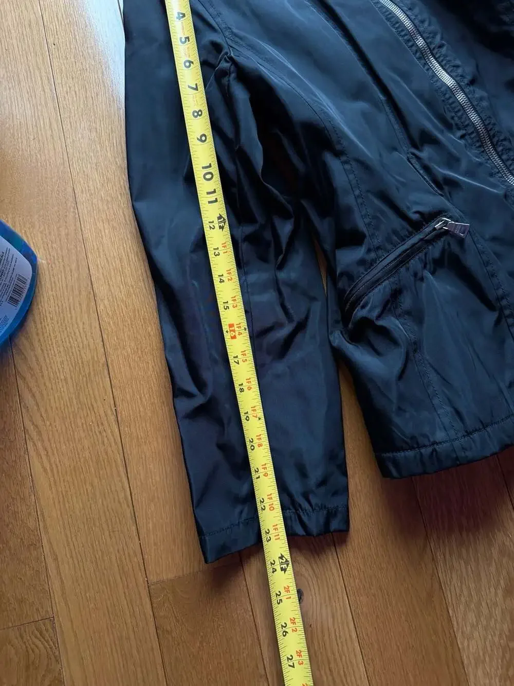 Prada Milano Black Nylon and Leather Jacket Size XL - Picture 7 of 9